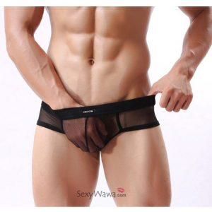 Nylon Mesh Transparent Men's Sexy Underwear MN005BK