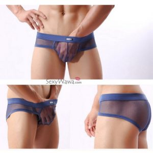 Nylon Mesh Transparent Men's Sexy Underwear MN005BL