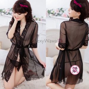 Sexy Pyjamas with T-back PJ006BK