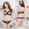 Black Sexy Lace Bikini Top Bra & Panties BK021