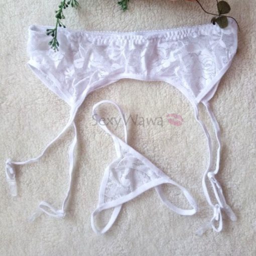 Sexy Panties With Garter & Stocking SKG008WH