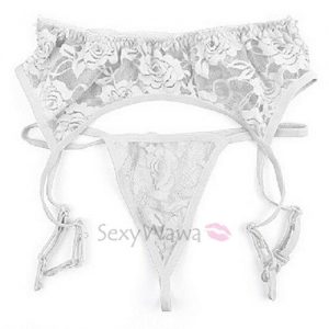 Sexy Panties With Garter & Stocking SKG008WH